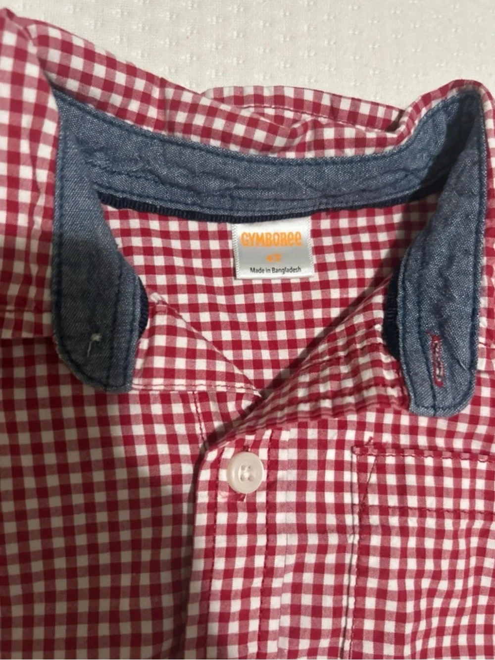 Gymboree Red Gingham Button-Down Shirt